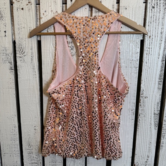 O PatPat Sequin Racer Back Tank Top Womens Size Small Y2K Festive Holiday Flirty - Picture 4 of 9